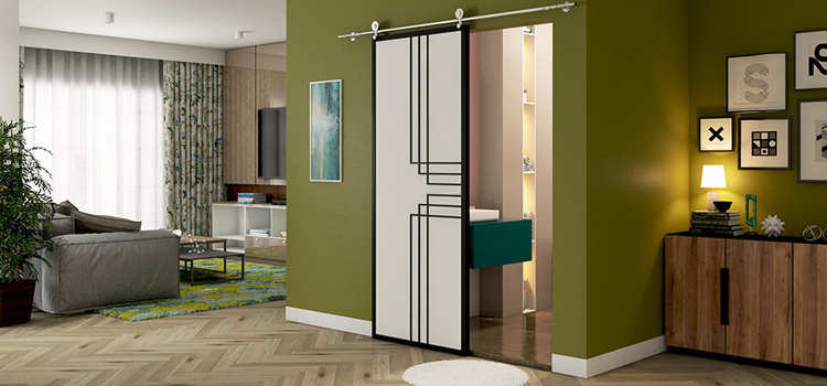 sliding bathroom door installation in Apple Valley